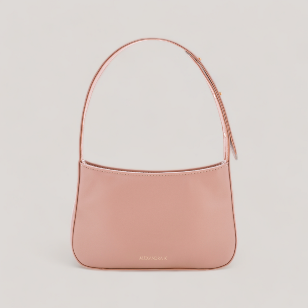Mini Baguette Shoulder Bag - Rosy Beige | Vegan Handbags | By Alexandra K.. Available at ALLTRUEIST