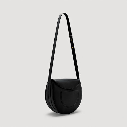 Sofi | Midi Crossbody Bag | Black by Alexandra K - Vegan Handbags, Alltrueist. Features refined design with premium corn leather.