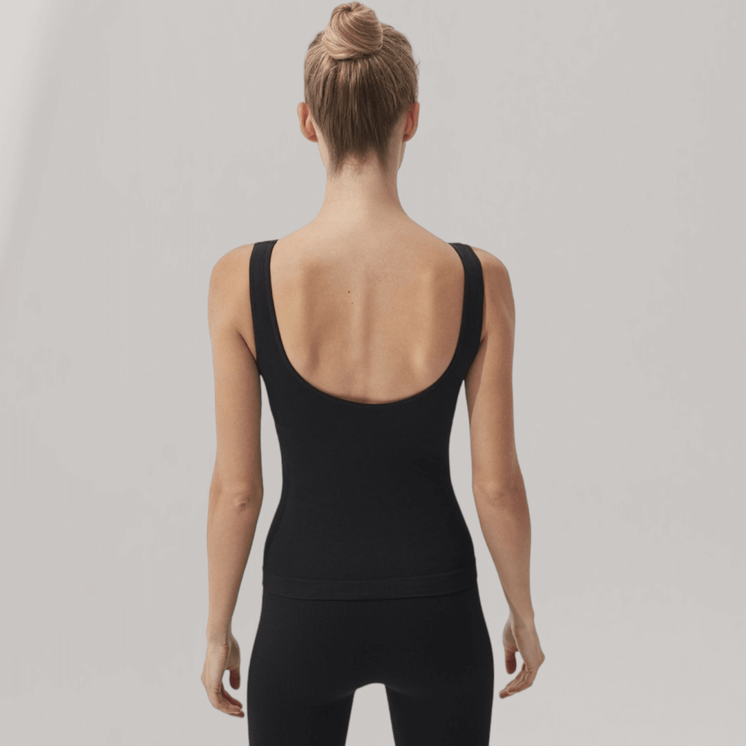 Seamless Yoga Tank Top - Black | Women's | Women's Clothing | Ecoalf | ALLTRUEIST
