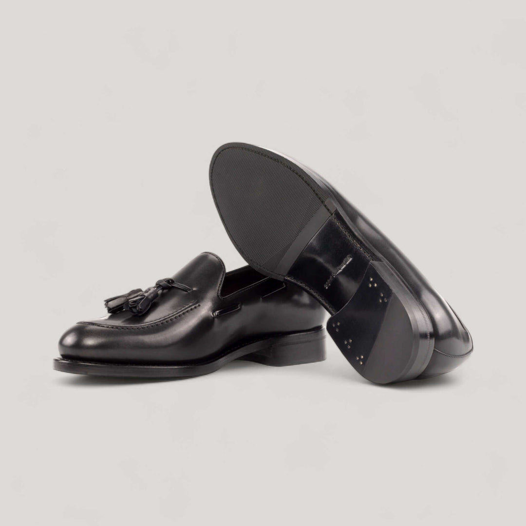 Tasseled Loafers - Black - Box Calf | Goodyear Welt