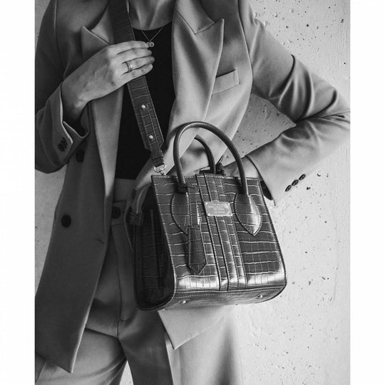 1.6.1 Mini - Shoulder Bag - Mokka Croco | Vegan Handbags | By Alexandra K.. Available at ALLTRUEIST