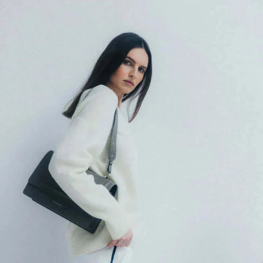 Hope Maxi - Shoulder Bag - Rhino Grey Corn Leather | Vegan Handbags | By Alexandra K.. Available at ALLTRUEIST