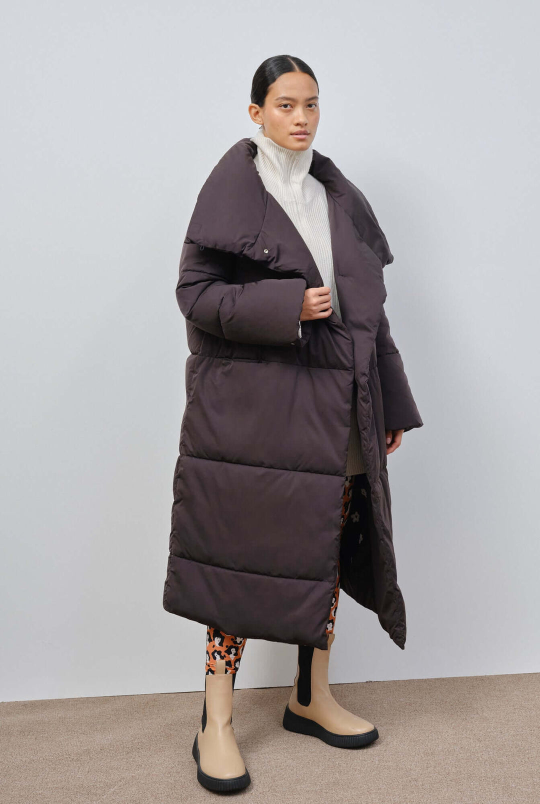 Nizza | Black Oversized Women's Quilted Puffer Coat | women's outerwear | Embassy of Bricks and Logs | ALLTRUEIST