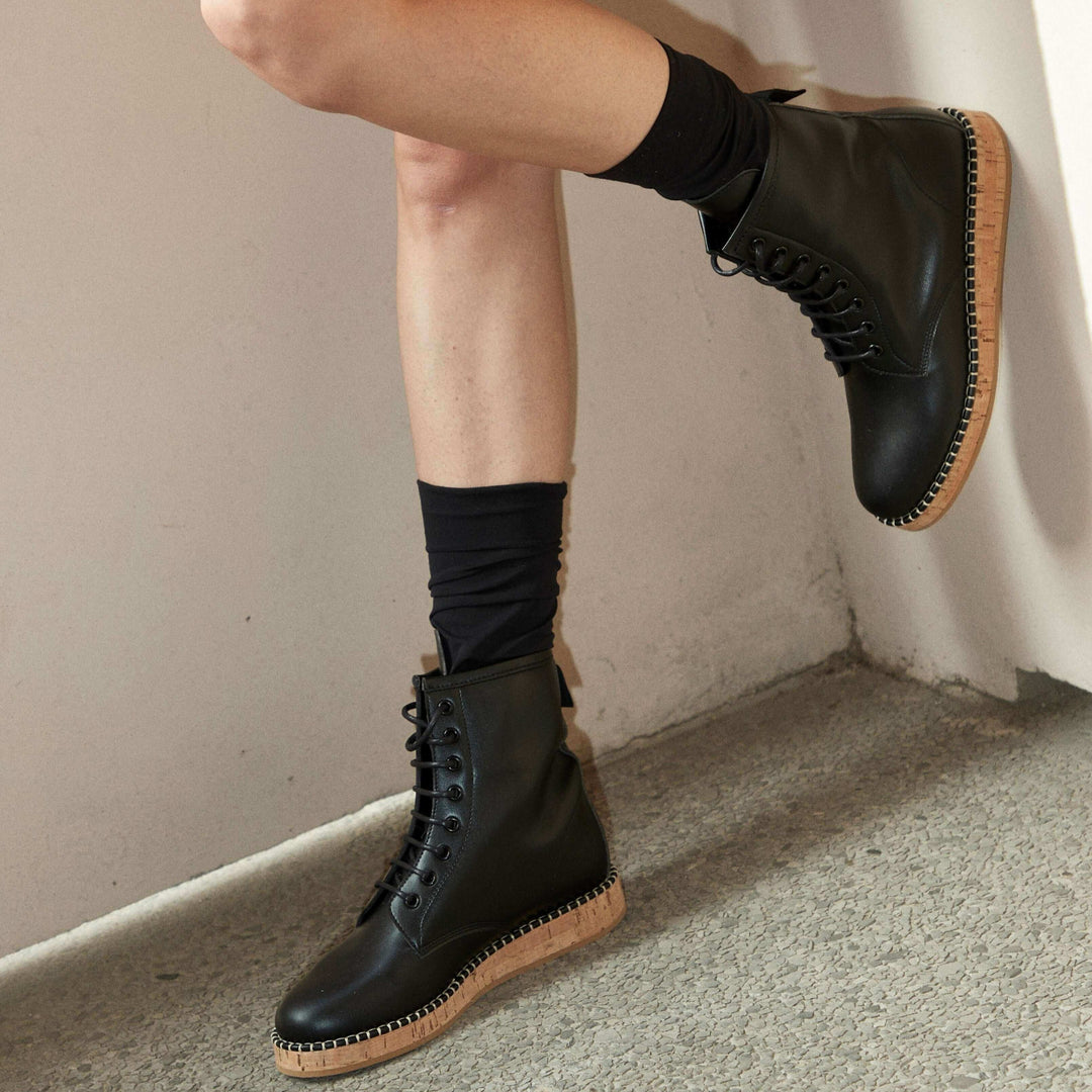 LEA | Black - Lace-Up Ankle Boots | Women's Shoes | AERA | ALLTRUEIST