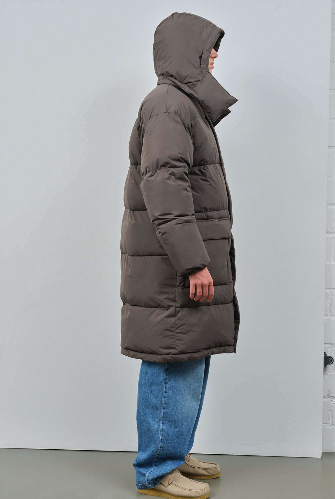 Brandford | Dark Taupe Extra-Padded Men's Puffer Coat | men's outerwear | Embassy of Bricks and Logs | ALLTRUEIST