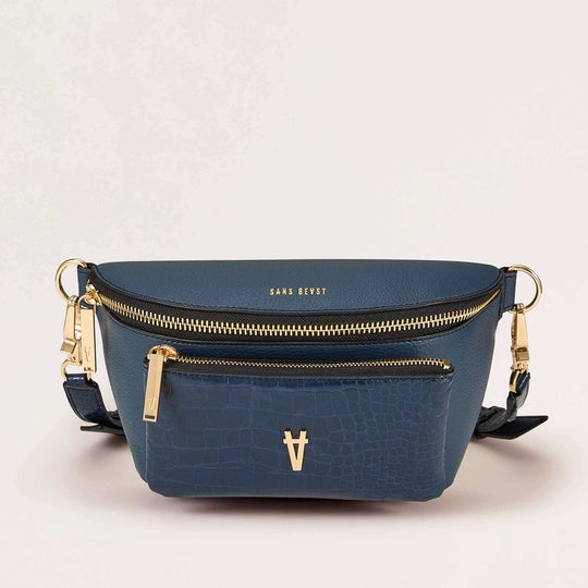 Bright Spark - Crossbody Bag | Denim Blue - Gold | Handbags | Sans Beast | ALLTRUEIST