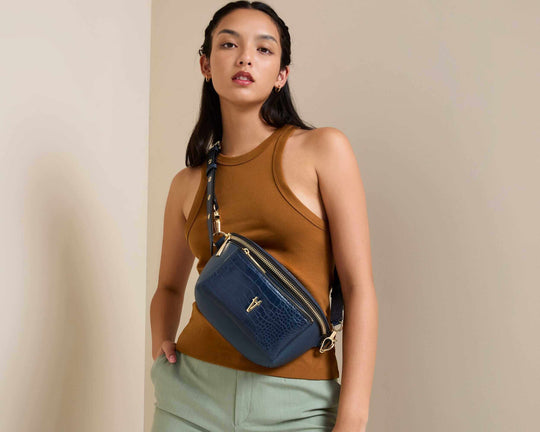 Bright Spark - Crossbody Bag | Denim Blue - Gold | Handbags | Sans Beast | ALLTRUEIST
