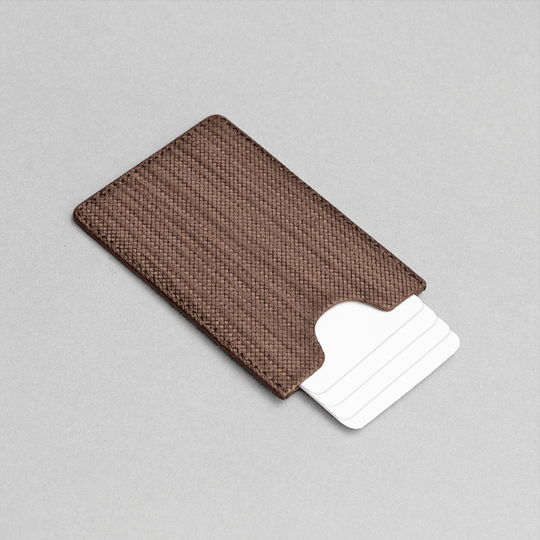 Wood Leather | Travel Card Holder - Brown | men's wallet | Oliver Co. London | ALLTRUEIST