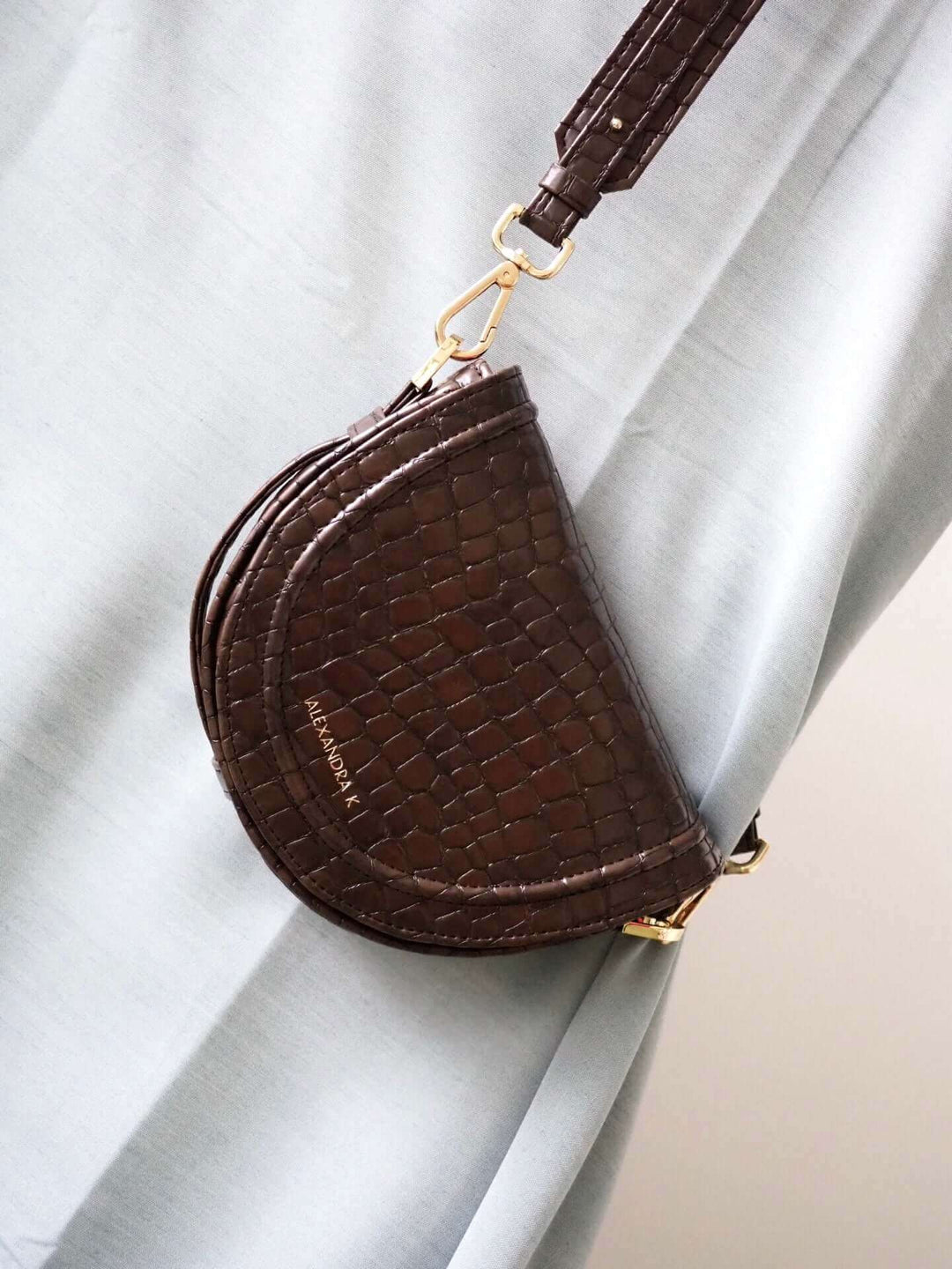 Joy Midi - Shoulder Bag - Mokka Croco | Vegan Handbags | By Alexandra K.. Available at ALLTRUEIST
