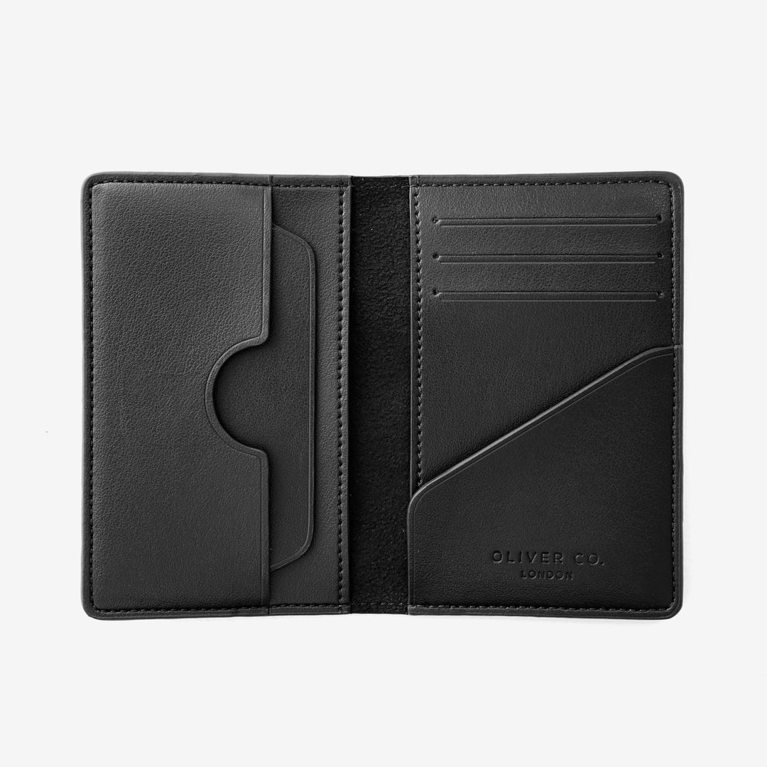 Premium Apple Skin | RFID Compact Wallet - Black | men's wallet | Oliver Co. London | ALLTRUEIST