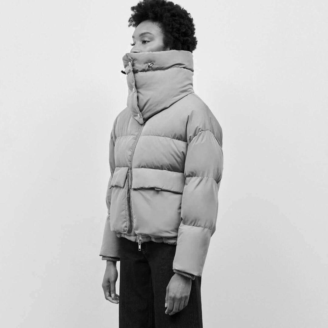 Montreal | Black Women's Cropped Quilted Puffer Jacket | women's outerwear | Embassy of Bricks and Logs | ALLTRUEIST