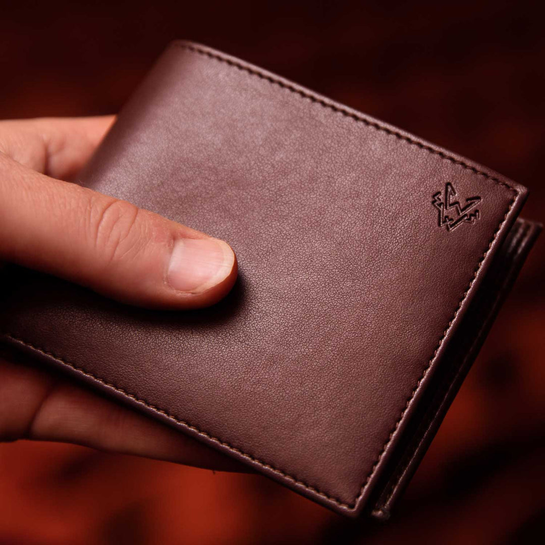2.5 Billfold Coin Pocket Men's Wallet | Chestnut - Blue | men's wallet | Watson & Wolfe | ALLTRUEIST